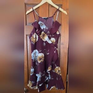 Mine Burgundy Floral Dress